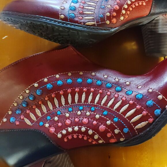 L'Artiste by Spring Step Women's boho embroidered ankle Boots western 42 (10.5) - Picture 2 of 9